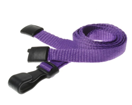 Purple lanyard with plastic - purple, j