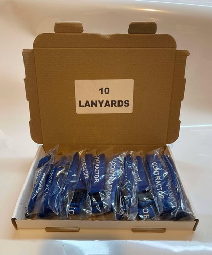 Blue contractor lanyard - 10,