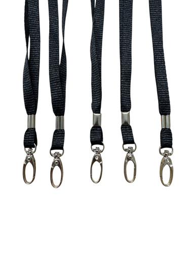 Black neck lanyard - black,
